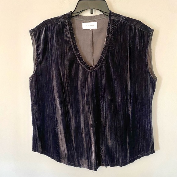 Dear John YANIS VELVETY TOP WINTER GREY. L - Picture 3 of 8